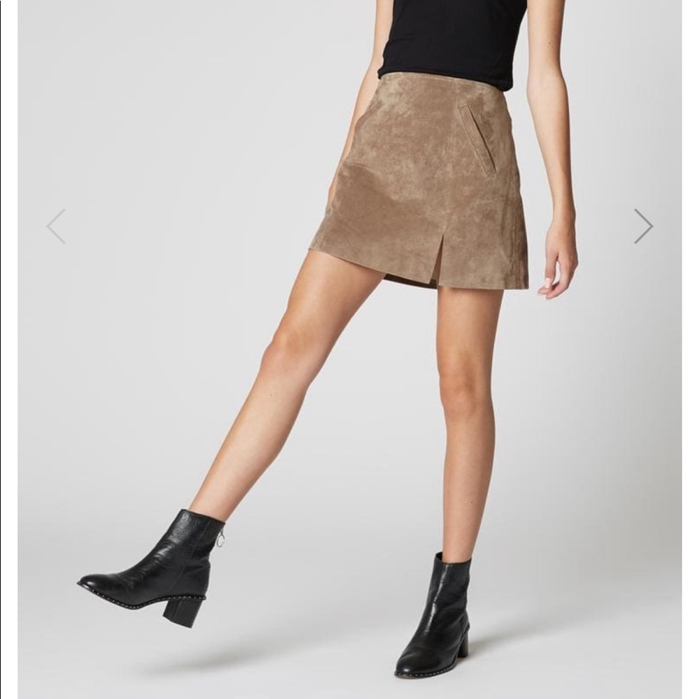 NWOT BlankNYC suede miniskirt in French taupe